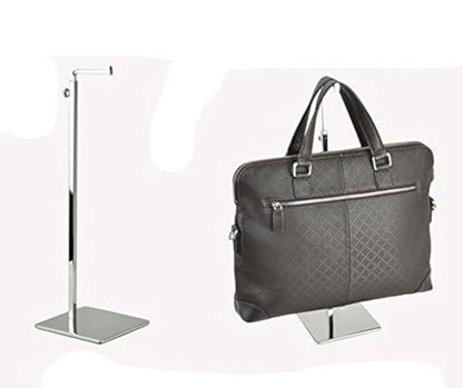 B&NN Adjustable Metal Handbag Rack Tabletop Handbag Purse Display Stand Single Hook Bag Stand Holder (Silver) - color: Silver