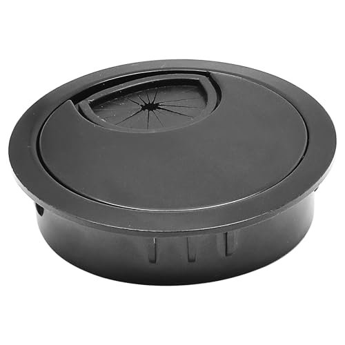 Desk Grommet 2" (50 mm), Desk Cord Hole Cover, Cable Grommet Metal Zinc Alloy Materilal, Desk Hole Grommet for Office and Home Table Cable, Detachable Cable Cord Organizer (Flat Black 1 Pcs) - size: 2" (50 mm), style: Flat Black