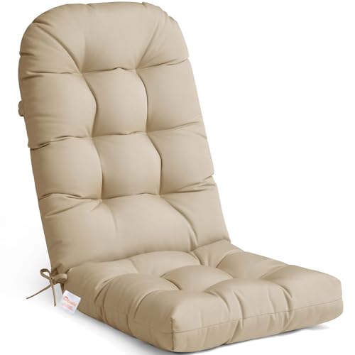 Crestlive 50x20x4 Inch Sunbrella Adirondack Chair Cushion Outdoor Chair Cushion Water Resistant High Back Thick Patio Replacement Cushion Antique Beige - color: Sunbrella Antique Beige, size: 1