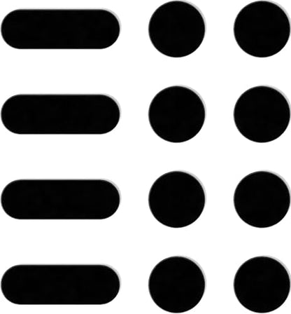 Universal Webcam Covers - Privacy Protection Accessory, No Residue Application, Safe Screen Closure - Dots,Squares and Bars, 12 Pieces - Black - color: Black12