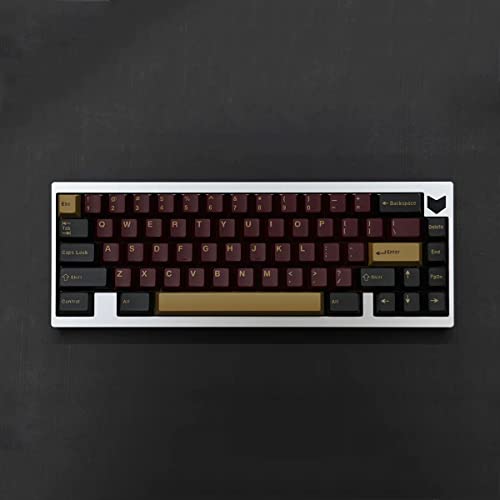 Sumgsn 163 Keys Double Shot Keycaps Cherry Profile Red Samurai Keycaps Set Fit for 61/64/87/104/108 Cherry Mx Switches ISO ANSI Layout Mechanical Keyboard - color: Red Samurai Keycaps