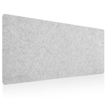 DAWNTREES Non-Slip Felt Desk Mat | 36''x16'' | Large Computer Desk Mat Keyboard and Mouse Pad | Office Desktop Pad Protector (Light Grey) - color: Light Grey, size: 36" X 16"