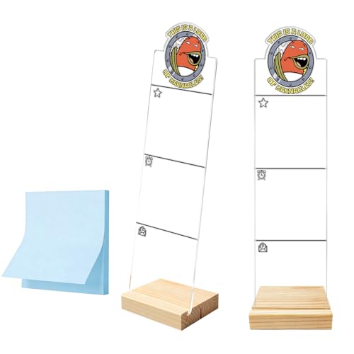 Monitor Memo Board Computer Monitor Memo Board Sticky Note Organizer Acrylic Desk Accessories Funny Office Supplies Removable Wooden Base Set Sticky Notes 100 Sheets 11.8×3.1 inches - color: Barnacles