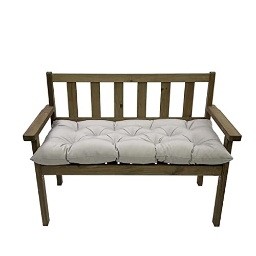 Waterproof Swing Replacement Cushions, Soft Bench Cushion for Outdoor Furniture Thicken Porch Swing Cushions with Ties for Garden Patio, 20x40in Light Grey - color: Light Grey