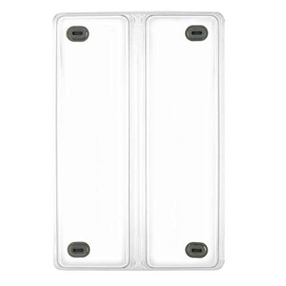Glad Plastic Drawer Storage Tray – Heavy Duty Organizer Bin for Home, Kitchen, Bath, Bedroom, Office | Non-Slip Feet, 2-Compartment, Clear - size: 2-Compartment (Pack of 1)