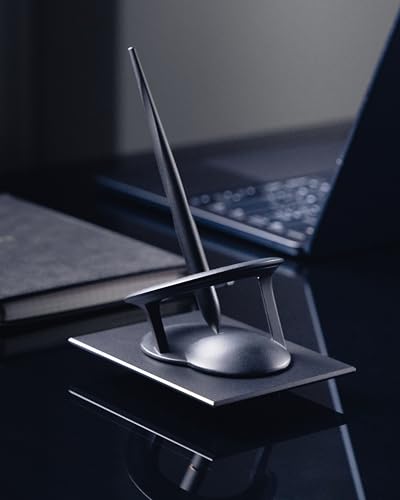 novium Hoverpen Interstellar - Space Black, Ballpoint Pen, Unique Conversational Starter, Premium Futuristic Design, Precision Flow Ink, German-engineered Ballpoint Cartridges - color: Space Black, style: Basic
