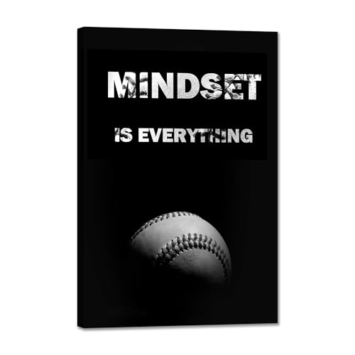 SKASNFAI Baseball Posters Wall Decor Framed Motivational Wall Art Inspirational Sport Quotes Pictures Photos for Boys Room Decor, Perfect for Sports Themed Bedroom Office Decor(24L x 36W) - color: Sports 01, size: 24"L x 36"W