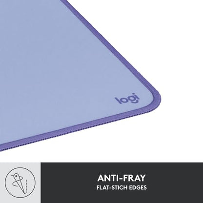 Logitech Desk Mat - Studio Series, Multifunctional Large Desk Pad, Extended Mouse Mat, Office Desk Protector with Anti-Slip Base, Spill-Resistant Durable Design, in Lilac - color: Lilac