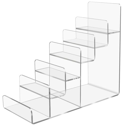 Acrylic Wallet Display Stand Purse Handbag Organizer, Clear Jewelry Riser Display Stand Purse Display Rack, Acrylic Display Shelf for Cosmetic Perfume Jewelry Sunglasses Handbag (6 Tier) - size: 1PCS-6 Tier