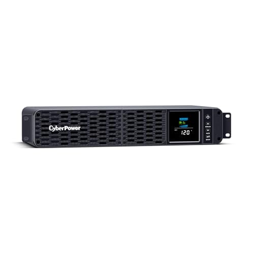 CyberPower CP1500PFCRM2U PFC Sinewave UPS Battery Backup, 1500VA/1000W, 8 Outlets, AVR, Short Depth 2U Rackmount, UL Certified - size: 1500VA, style: Rackmount 2U