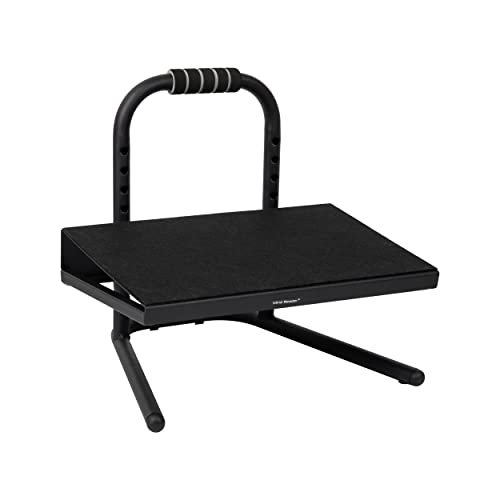 Mind Reader Foot Rest, Under Desk at Work, Ergonomic, Height Adjustable, Office, Metal, Black - size: Metal Foot Rest