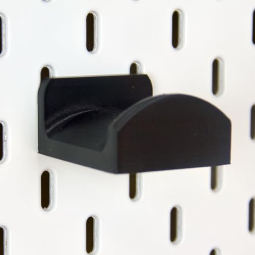 Headphone Holder Compatible with IKEA SKADIS Pegboard Headset Hanger Hook - color: Black
