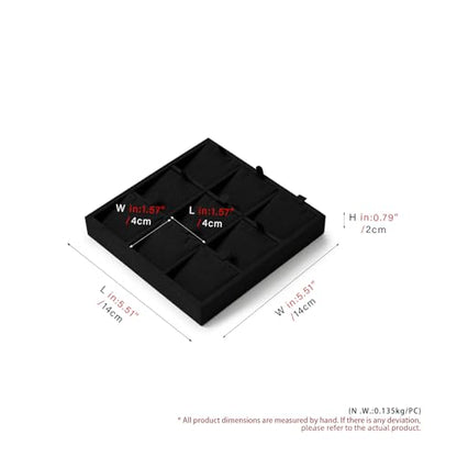 Oirlv Microfiber Jewelry Stud Earring tray Display Tray Interchangeable Modular Jewelry Tray - style: P13712