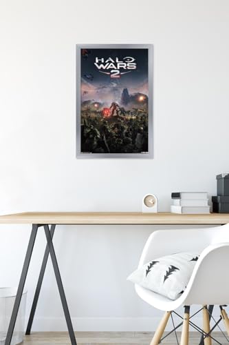 Trends International Halo: Halo Wars 2 - Key Art Wall Poster, 14.725" x 22.375", Silver Framed Version - color: Silver Framed Version, size: 22.4"L x 14.7"W