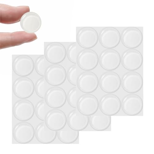 Glass Table Top Anti Slip Pads - Furnigear 3/4" Glass Table Top Bumpers Grippers Non Slip Sticker Self Adhesive Rubber Pad Feet for Cutting Board, Furniture, Laptop, Under Glass - Round Clear 36 Pcs - size: Big Clear 36pcs
