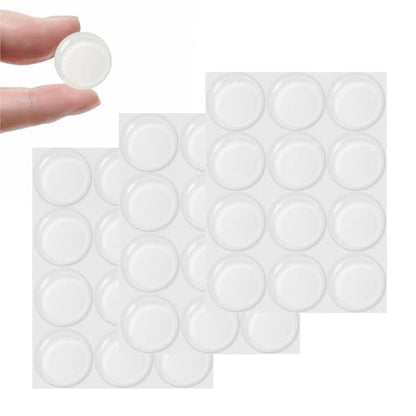 Glass Table Top Anti Slip Pads - Furnigear 3/4" Glass Table Top Bumpers Grippers Non Slip Sticker Self Adhesive Rubber Pad Feet for Cutting Board, Furniture, Laptop, Under Glass - Round Clear 36 Pcs - size: Big Clear 36pcs
