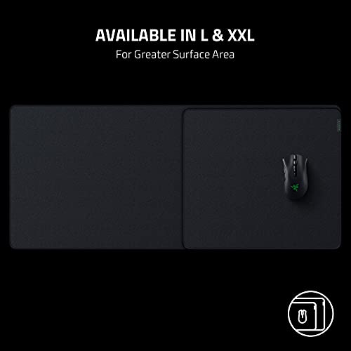 Razer Strider Hybrid Mouse Mat with a Soft Base & Smooth Glide: Firm Gliding Surface - Anti-Slip Base - Rollable & Portable - Anti-Fraying Stitched Edges - Water-Resistant - XXLarge - color: Classic Black, size: 16.2L x 37W inches