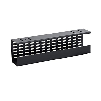 AEONS Under Desk Cable Management Tray Black Horizontal 16-inch Under Desk Removable C Clamp Mount Computer Cord Raceway and Modesty Panel - style: 16” Clamp
