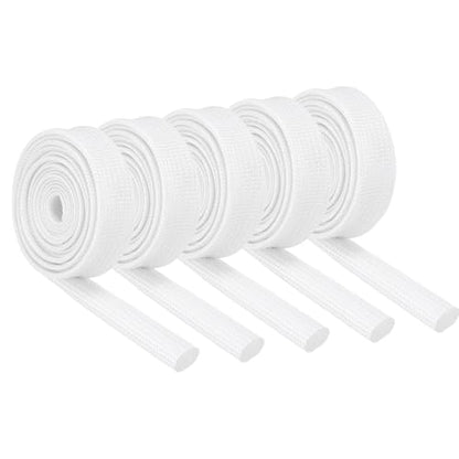 MECCANIXITY 5Pcs Wire Insulation Braid Fire Sleeve,3.28Ft-6mm ID White, High Temp Silicone Coated Fiberglass Sleeving for Automotive Hose Lines Electrical Wiring - color: White, size: 3.28Ft-6mm