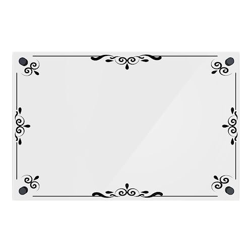 Acrylic Dry Erase Board for Wall with Stylish Border - Shipped Next Day, Made in USA, Non-Magnetic Whiteboard, Wall Mounted Board, Easy to Clean (White - 11x14) - color: Tear Drop - White, size: 11"x14"