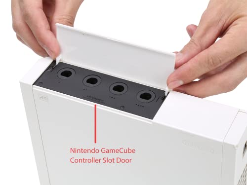 Wii Console Replacement Dust Door, 3 in 1 Repair Part Slot Cover for Nintendo GameCube, NGC Conrtroller/NGC Memory/SD Slot Lid-White - color: white
