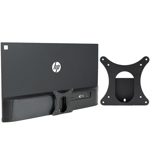 VESA Mount Adapter Bracket for HP M24h M27h Series 5 524sh 527sh Monitors - Fits 75x75mm & 100x100mm VESA, Wall Mount Monitor Arm Desk Stand, Black