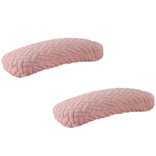 1 Pair Office Chair Armrest Covers Stretch Jacquard Computer Chair Arm Pad Covers Removable Arm Slipcovers Protectors for Office Computer, Desk, Gaming Chairs Pink - color: Pink, size: 1 Pair