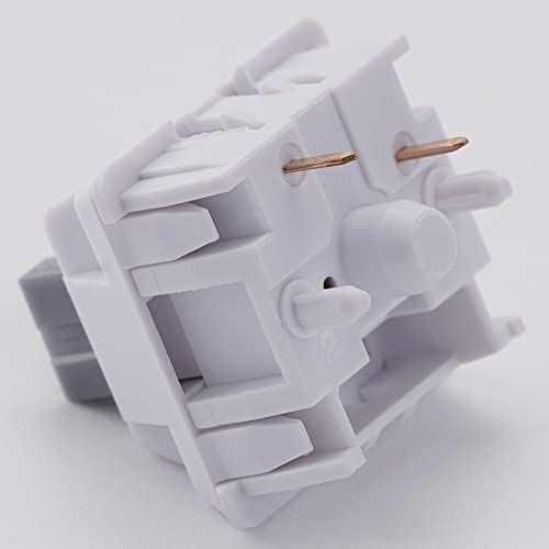 OOCTPK Chilkey Quiet Tactile Keyboard Switches, 50gf 5-Pin Pre Lubed Key Switch with POM Stem, Compatible with MX Keycaps for Mechanical Keyboard 35pcs - color: WS Switches-Silent Tactile-35pcs