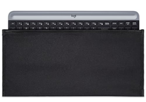 Keyboard Anti Dust Bag Sleeve Pouch for 60%-80% Keys Keyboard, Logitech/Redragon/Havit/Keychron/RK ROYAL KLUDGE/MageGee/Apple Magic Universal Wireless/Wire Computer/Gaming Keyboard Case Cover-Black - color: Black - 16.53 x 7.87 Inch