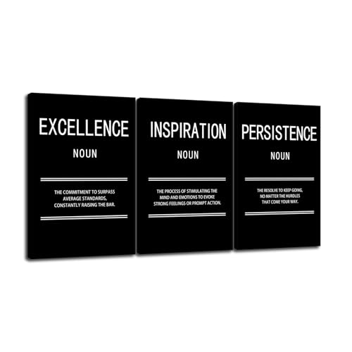 Inspiration Excellence Persistence Inspirational Canvas Wall Art Creation Motivational Poster Painting Modern Inspiring Artwork for Office Home Living Room Stretched and Framed[48''Wx 24''H] - color: Inspirational-13, size: 24.00" x 48.00"