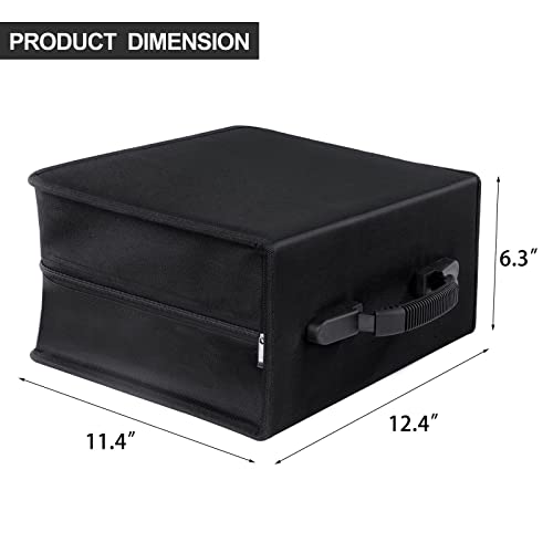 Siveit CD/DVD Case Binder, CD DVD Case Wallet Storage Holder Binder 400 Capacity CD/DVD Disc Case Booklet Album Box (Black binder, Black) - color: Black, size: Black binder