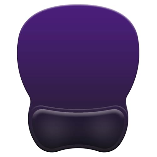Ergonomic Mouse Pad with Wrist Rest, Comfortable Gel Concave Mouse Pad with Non-Slip Base, Pain Relief Mouse Pads with Smooth Wrist Support for Office & Home (Deep Violet) - color: Deep Violet