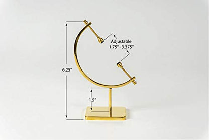 Mineral, Ornament, Gem, Shell, Coin, Display Stand - Caliper Type Stand (Brass) AU6