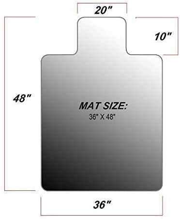 Azadx Clear Office Chair Mat 36'' X 48'', Durable Desk Chair Mat for Hardwood Floor, Heavy Duty Plastic Office Floor Mat Under Rolling Chairs for Easy Glide and Protection (36" X 48" with Lip) - size: 36" X 48" with Lip