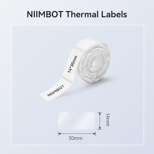 NIIMBOT Label Maker Tape for D11/D110/D101 Label Maker, 14 x 30 mm (0.55'' x 1.18'') for Home Office Labeling Tape Replacement, Clear - color: Clear