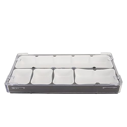 Waterproofs Watch Parts Storage Box with 5 Compartments Shockproof Organizer Case for Small Accessories Screws Jewelry for Watchmakers Technicians Enthusiastsand Enthusiasts ﻿