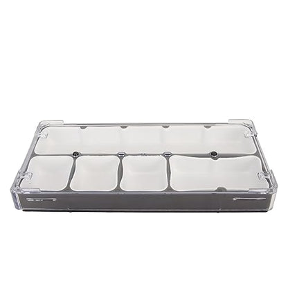 Waterproofs Watch Parts Storage Box with 5 Compartments Shockproof Organizer Case for Small Accessories Screws Jewelry for Watchmakers Technicians Enthusiastsand Enthusiasts ﻿