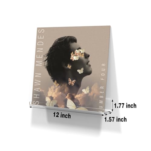 Adeptus Mechanicus 8 Pack 12-inch Vinyl Record Wall Mount, Clear Acrylic Album Record Holder Display, Collector's Item - color: clear