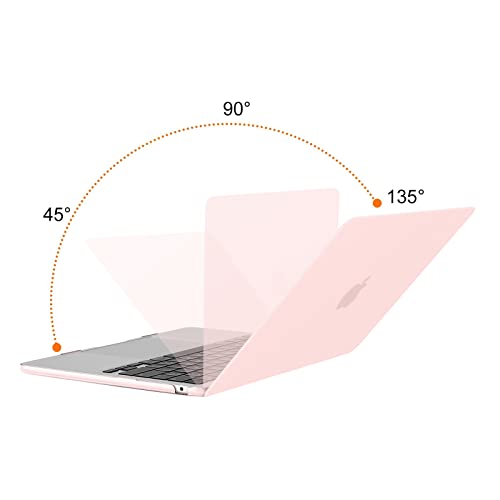 MOSISO Compatible with MacBook Air 13 inch Case M5 2026 M4 2025 M3 M2 2024-2022 A3449 A3240 A3113 A2681, Scratches-Resistant Protective Hard Shell for MacBook Air 13.6 inch Case, Chalk Pink - color: Chalk Pink