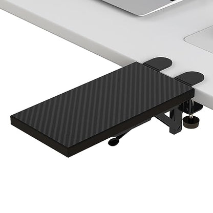 OUGIC Ergonomic Desk Extension Tray, 30 x 15 cm, Clamp Without Perforation, Foldable Keyboard Drawer Tray, Wrist Rest, Computer Stand, 15cm*30cm - color: Carbon, size: 15cm*30cm