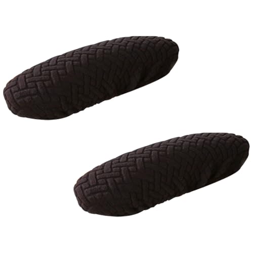 1 Pair Office Chair Armrest Covers Stretch Jacquard Computer Chair Arm Pad Covers Removable Arm Slipcovers Protectors for Office Computer, Desk, Gaming Chairs Black - color: Black, size: 1 Pair