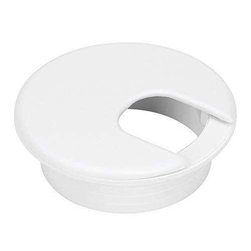 10 Pack 2 Inch White Desk Grommet for Wires Cords-Plastic - color: White