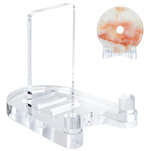 Acrylic Easel Display，Plate Stand for Display，Adjustable Clear Display Holder for 4" to 8" Platter, Book, Card, Frame, Picture, Artwork, Plaque ( Small-1pc 4"-8") - size: Small-1pc(4"-8")
