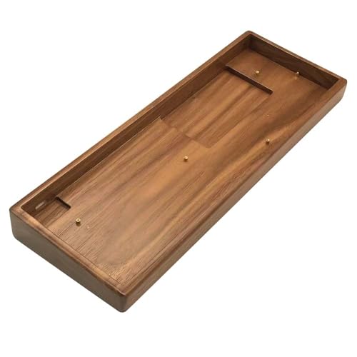 Premium CNC Machined Walnut Wood GH60 Mechanical Keyboard Replacement Case, 60% Keyboard Bottom Case Compatible with Wooting 60HE RAKKA Z60 Poker 3, Wireless Battery Space Supported - color: Walnut