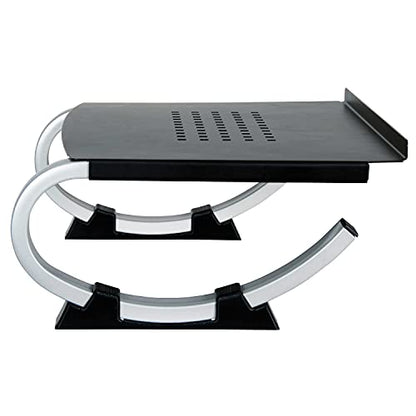 Allsop Redmond Adjustable Laptop Stand, Vented Curved Sturdy Metal Ergonomic Riser, Black (ASP30498) - style: Laptop Stand