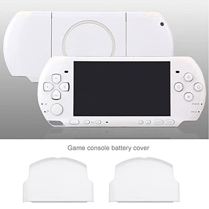 SING F LTD 2PCS Replacement Battery Door Covers Cases Protectors Compatible with Sony PSP 2000 2003 2004 3000 3003 3004 White Plastic Console Accessories - color: White