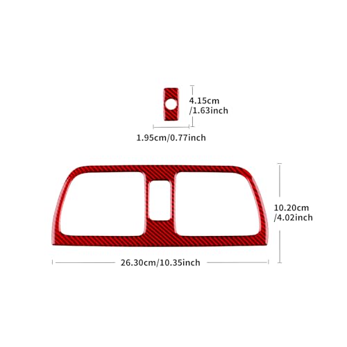 AIRSPEED for Subaru Impreza 2005 2006 2007 Center Air Vent Outlet Frame Cover Carbon Fiber Center Console Interior Trim Accessories, Red - color: Center Air Vent Red