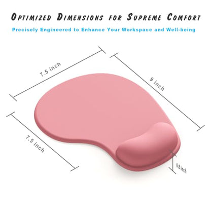 Office Mousepad with Gel Wrist Support - Ergonomic Gaming Desktop Mouse Pad Wrist Rest - Design Gamepad Mat Rubber Base for Laptop Computer -Silicone Non-Slip Special-Textured Surface (04SageGreen) - color: 04SageGreen