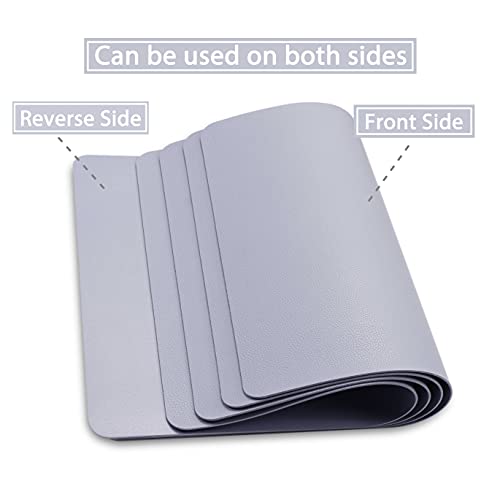 Wipeable Placemats Leather Table Mats Waterproof Heat-Resistant Easy to Clean for Dining Table Set Kitchen Table (6, Pale Blue) - color: Pale Blue, size: set of 6