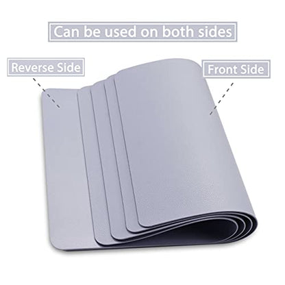 Wipeable Placemats Leather Table Mats Waterproof Heat-Resistant Easy to Clean for Dining Table Set Kitchen Table (6, Pale Blue) - color: Pale Blue, size: set of 6